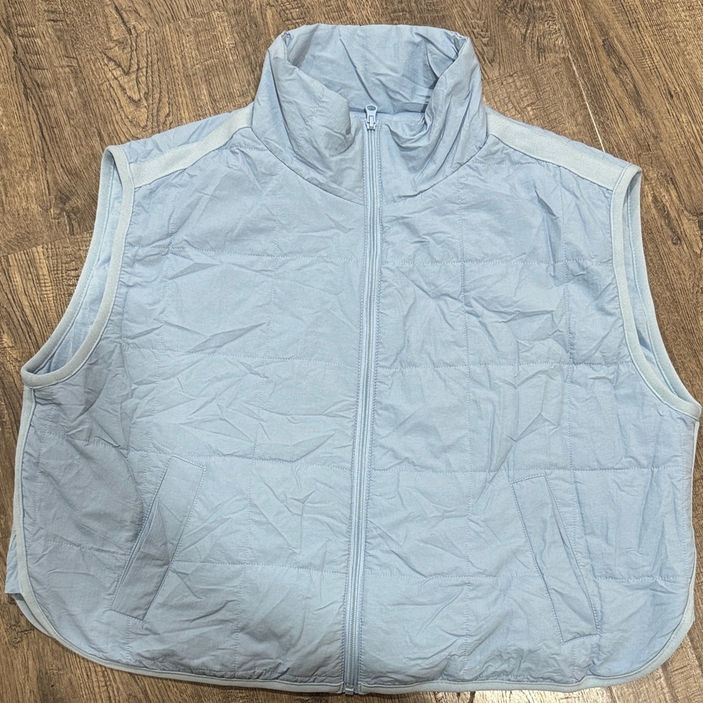 Thread & Supply Blue Quilted Puffer Vest Women’s Large Lightweight